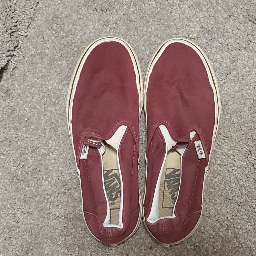Burgundy Vans - US Womens 5.5